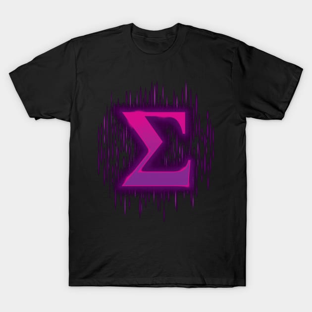 Greek Sigma - Pinky Purple T-Shirt by DCLawrenceUK